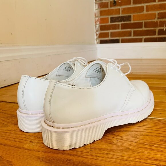 Dr. Martens Women's 1461 Mono 3-Eye White Smooth Leather - Picture 4 of 16